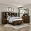 Commode de 6 tiroirs en bois pour meubles de chambre à coucher 1 pièce finition chêne brossé