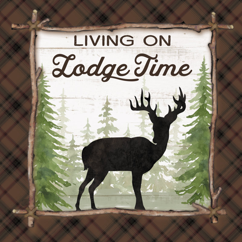 Chrisney Living On Lodge Time, H 12 po x l 12 po