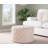 Round 24" Ottoman In Cream Velvet-842932864