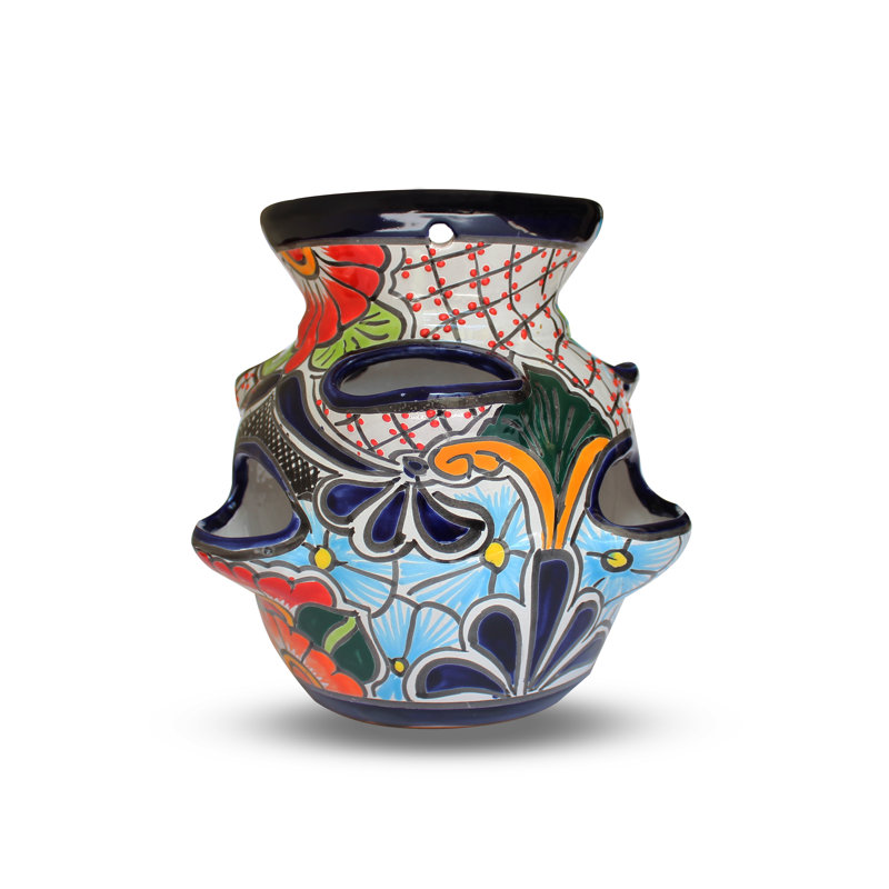 Pot en céramique bleu ciel 10 po Talavera