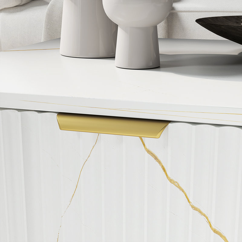 Coffee Table with Storage, White