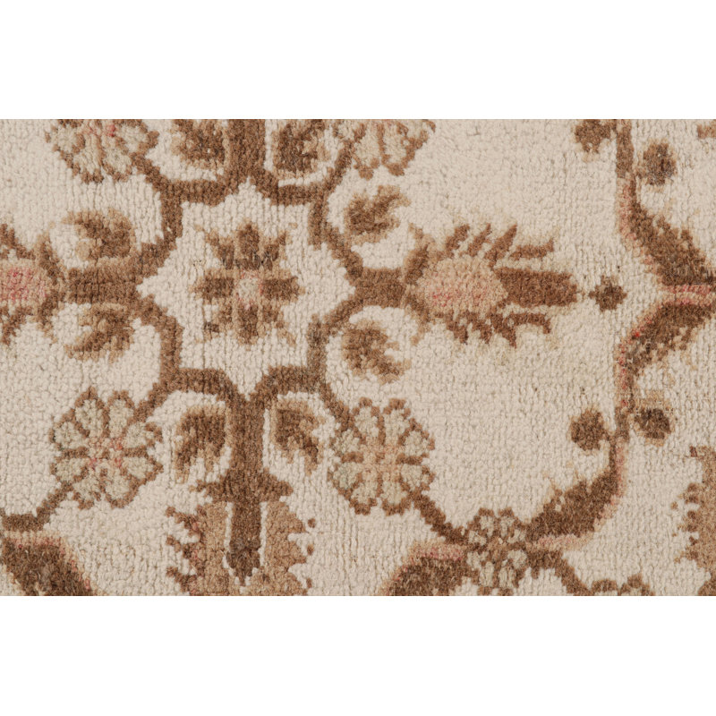 Hand Knotted Wool Floral Area Rug