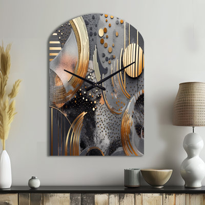 Horloge murale asymétrique en métal doux, horloge murale