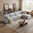 5-Piece Minimalist Modern Soft-Upholstered Sectional With Ottoman-1937262894