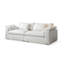 Canapé modulaire en coton et lin blanc-629436030-629436028