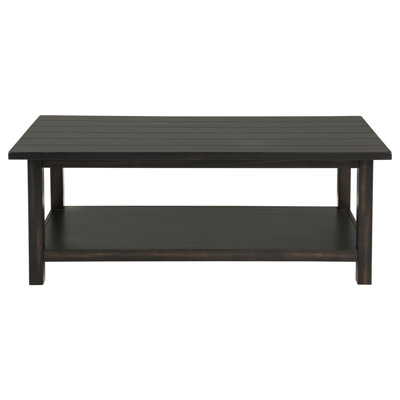 Wood Coffee Table with Shelf