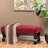 Chic Red Fabric With Diamond Stitching And Stylish Half-Circle Legs Stunning Modern Design Classic Button Tufting