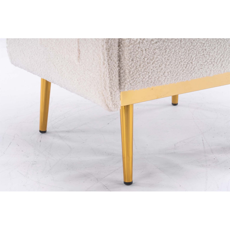 Fauteuil d'appoint 28,3 po de large Snyder, Crème bouclée