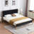 Sheila Upholstered Platform Bed with Velvet Tufted Headboard-810009475-815495201