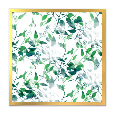 Silhouette de feuilles d'eucalyptus II - impression sur toile