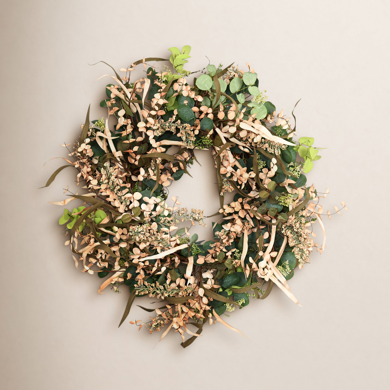 28" Artificial Rustic Fall Thanksgiving Day Harvest Blossom Cluster Foliage Berry Front Door Wreath