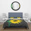 Ensemble de housse de couette en microfibre jaune / vert / noir mat-66389843