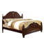 Ensemble de chambre à coucher grand lit, bois brun, ensemble de 3 pièces avec 2 tables de chevet