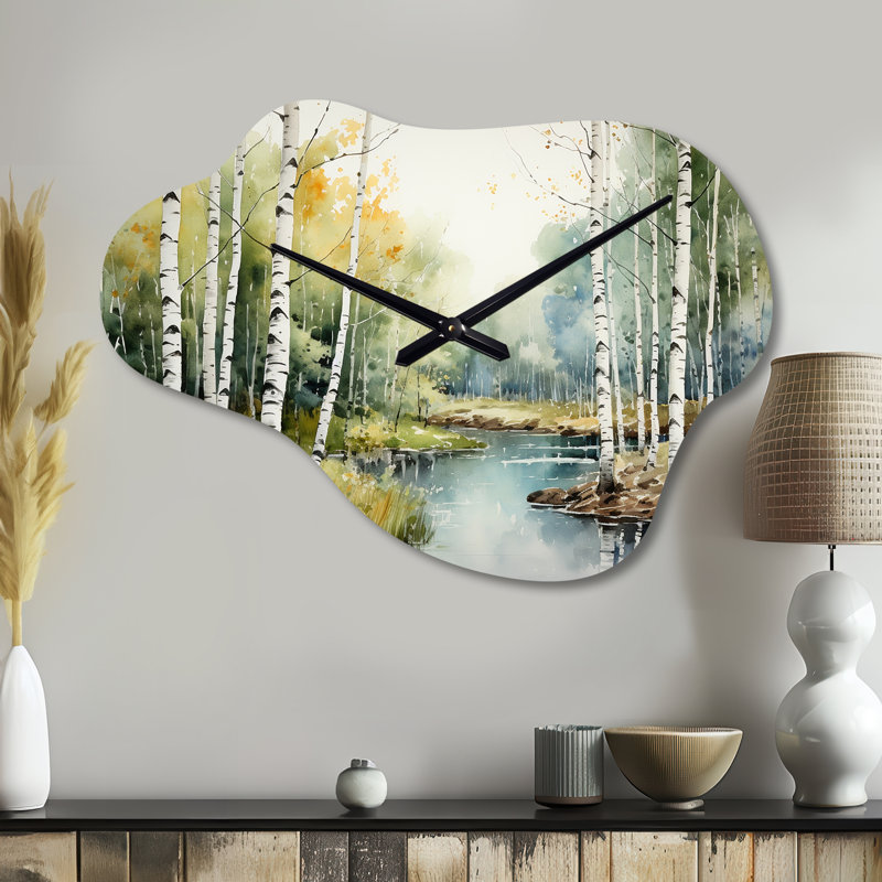 Horloge murale Birch Woods Silent Woods II - Birch, Grand