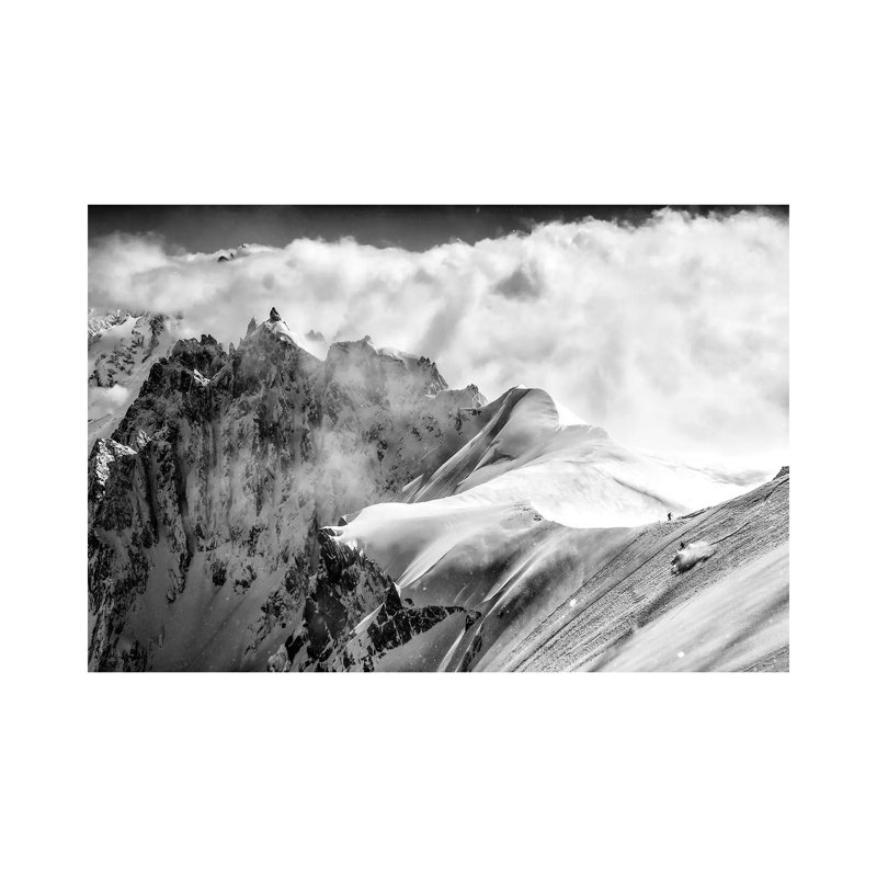 A Skier On The Midi-Plan Ridge, Chamonix, France by Alex Buisse - Wrapped Canvas Print, 101.6 cm H x 66.04 cm W x 1.91 cm D