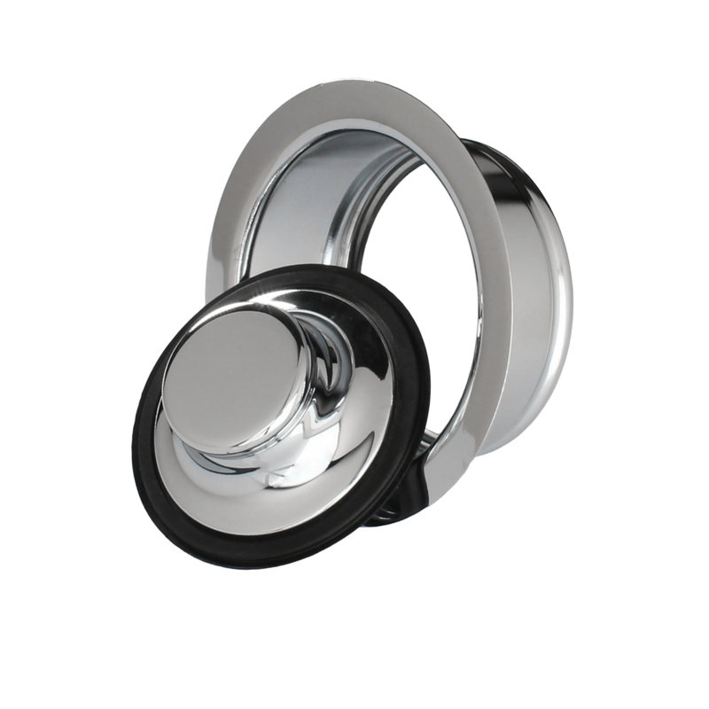 Bride d'évacuation de cuisine avec bouchon, Chrome poli