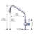 Single Handle Cold Water Kitchen Faucet 10 Inch Swivel Spout Deck Mount In Polished Chrome
