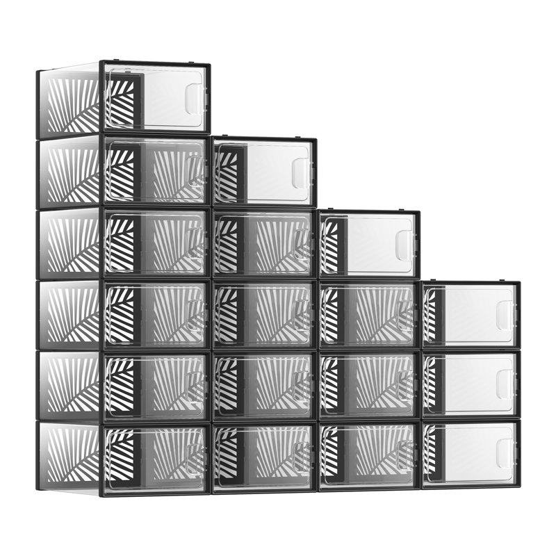 1 Stackable Shoe Storage Box, Black