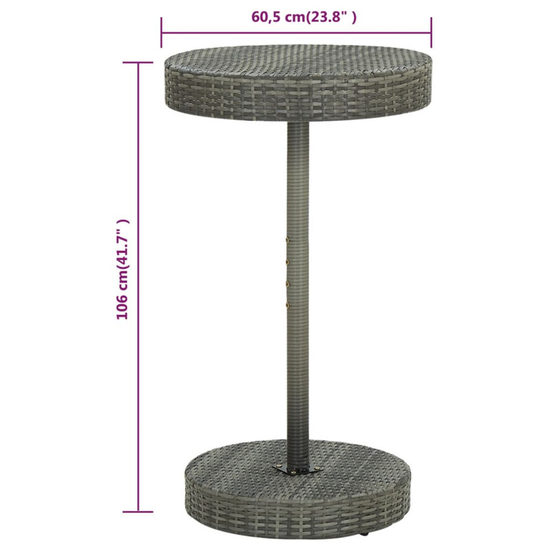 Round 2 - Person Dining Set, Gray