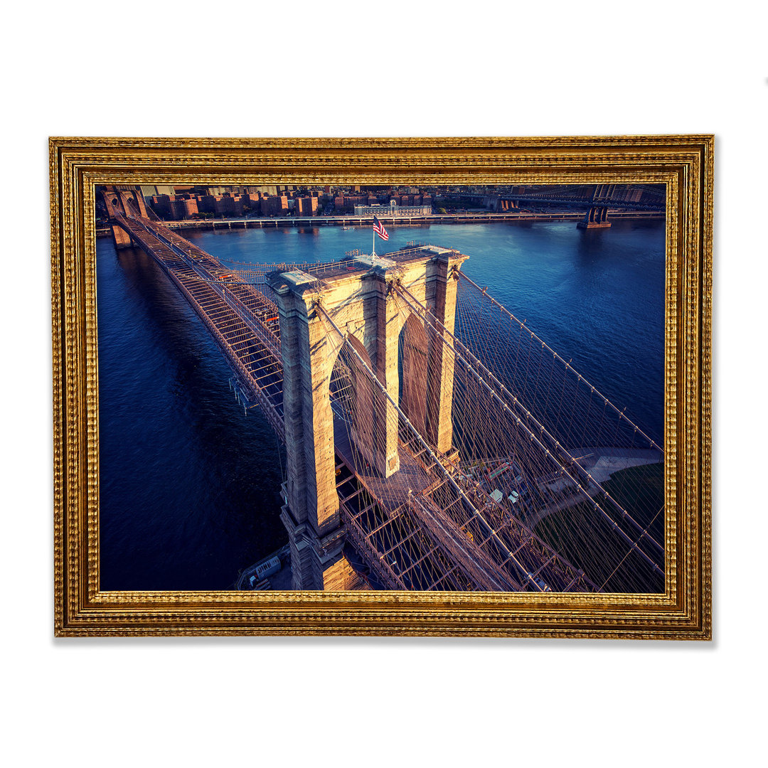 Brooklyn Bridge Above - Einzelne Bilderrahmen Kunstdrucke