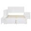 Lit plateforme en bois avec table de chevet multifonctionnelle et 2 tiroirs-288221359