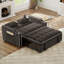 Fauteuil inclinable polyvalent à double siège pliable, canapé-lit confortable en velours avec poches latérales, port USB, support pour téléphone pivotant, cendrier et dossier réglable