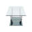 Insco Rectangular Coffee Table with Glass Top in Clear and Chrome