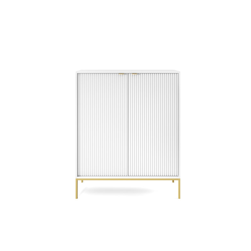 Bernhardine 104cm Sideboard, White/Golden