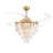 48'' Dimmable Crystal Tired Ceiling Fan with LED Light & Remote Control