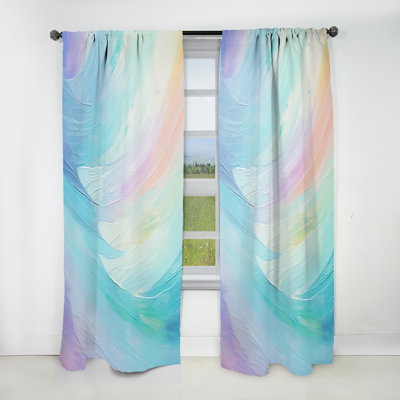 Rideau arc-en-ciel Mazza Soft Cyan