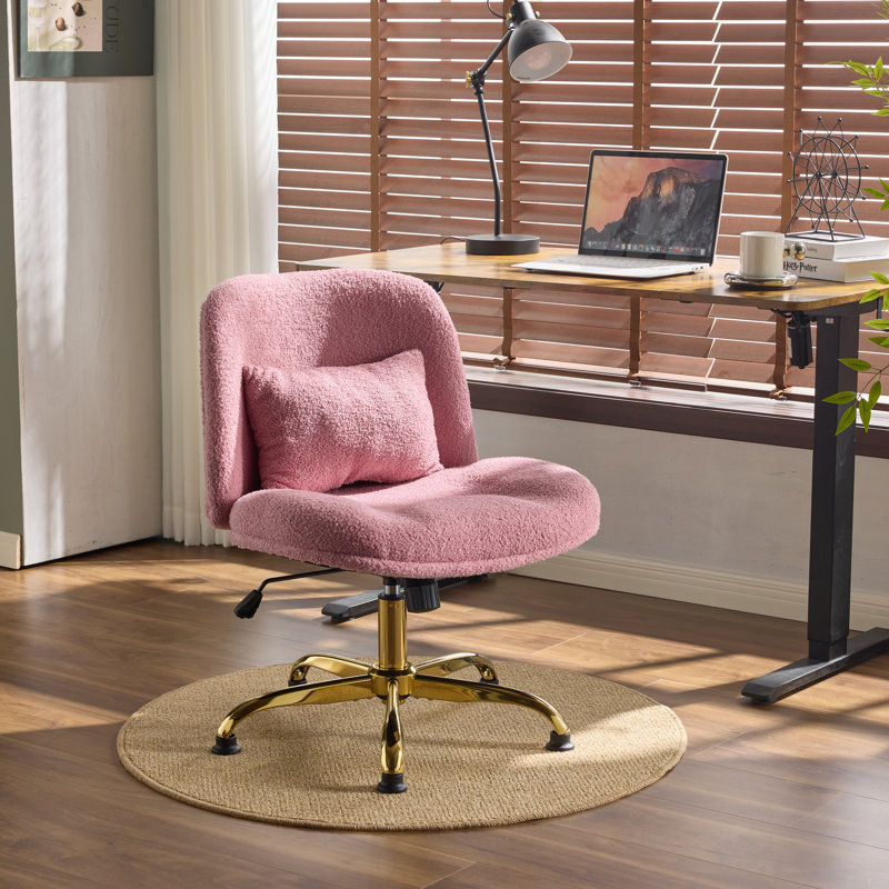 Faux Sherpa Task Office Chair, Purple