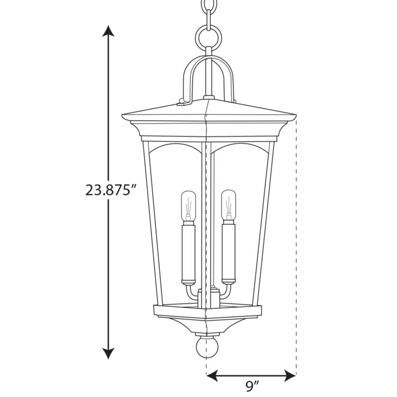 Luminaire suspendu rectangulaire à 2 lumières Laverriere