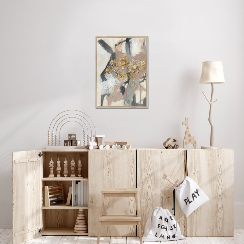 Golden Blush I by Jennifer Goldberger - Painting Print, 95cm H x 65cm W, Natural Wood Single Picture Framed Paper