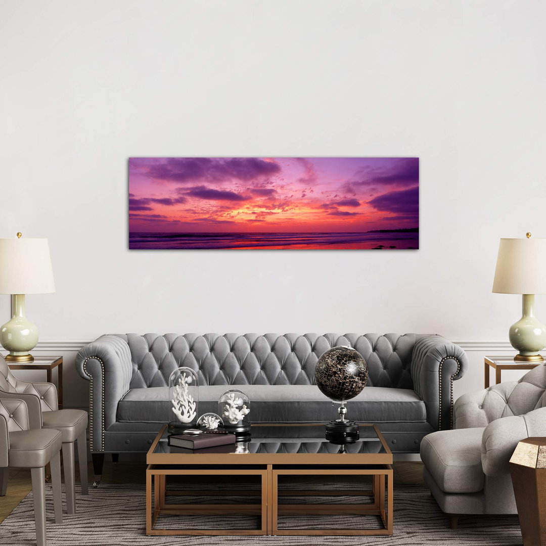 Clouds in the Sky at Sunset, Pacific Beach, San Diego, California, USA - Photograph Print on Canvas