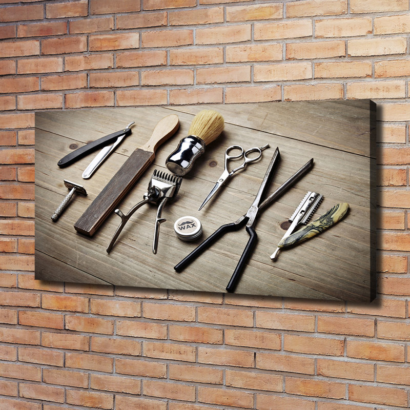 Male Hairdresser - Wrapped Canvas Print