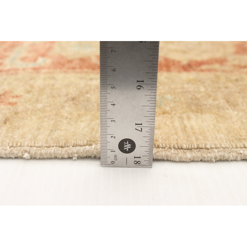 One-of-a-Kind 6'10" X 7'6" New Age Wool Area Rug in Beige