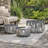 Decorative Accent Storage Baskets Set Of 3, Intricate Gray Open Iron