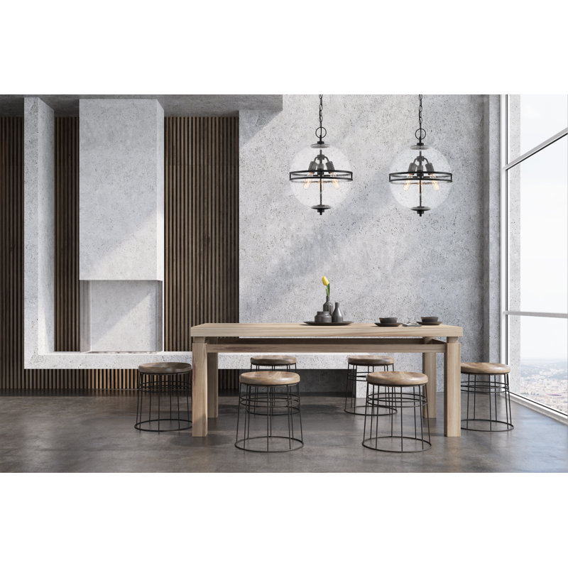 Luminaire suspendu sphère unique 3 lumières Amandine