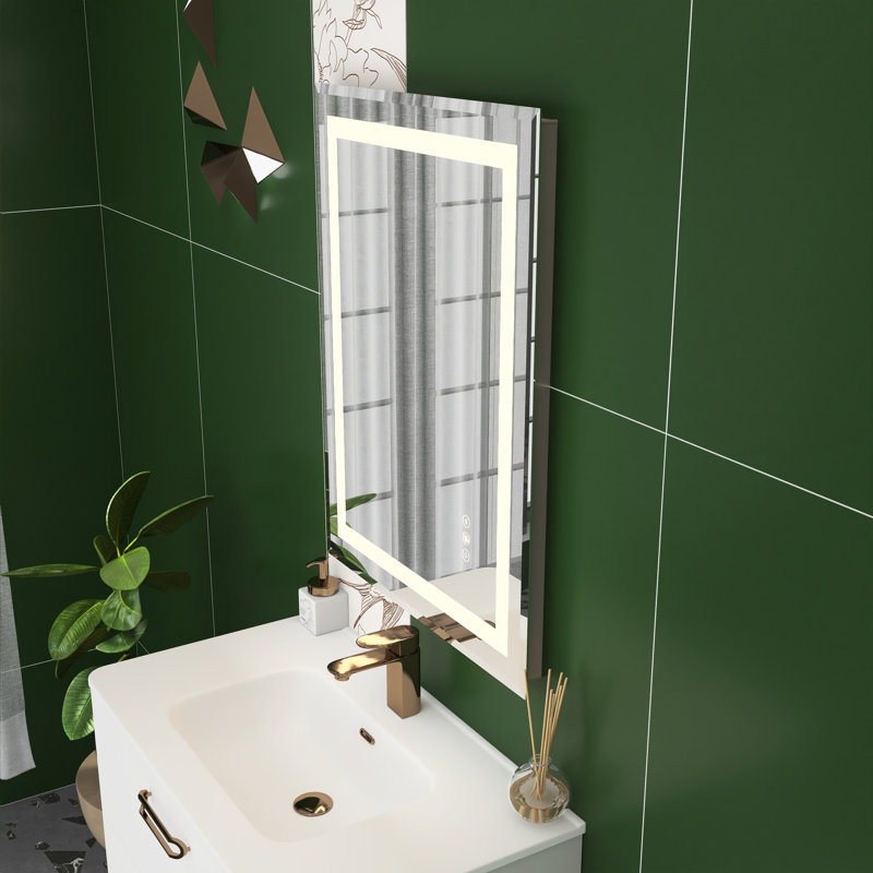 Miroir de salle de bain anti-buée sans cadre, 32 po x 24 po