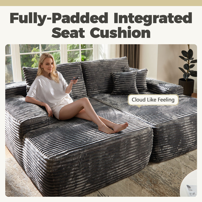 83.87"  Sleeper Sofa With Dual Mattress
