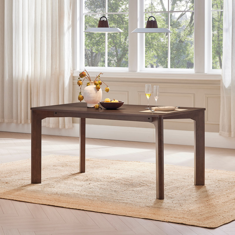 5-Piece Wood Upholstered Dining Set, Brown
