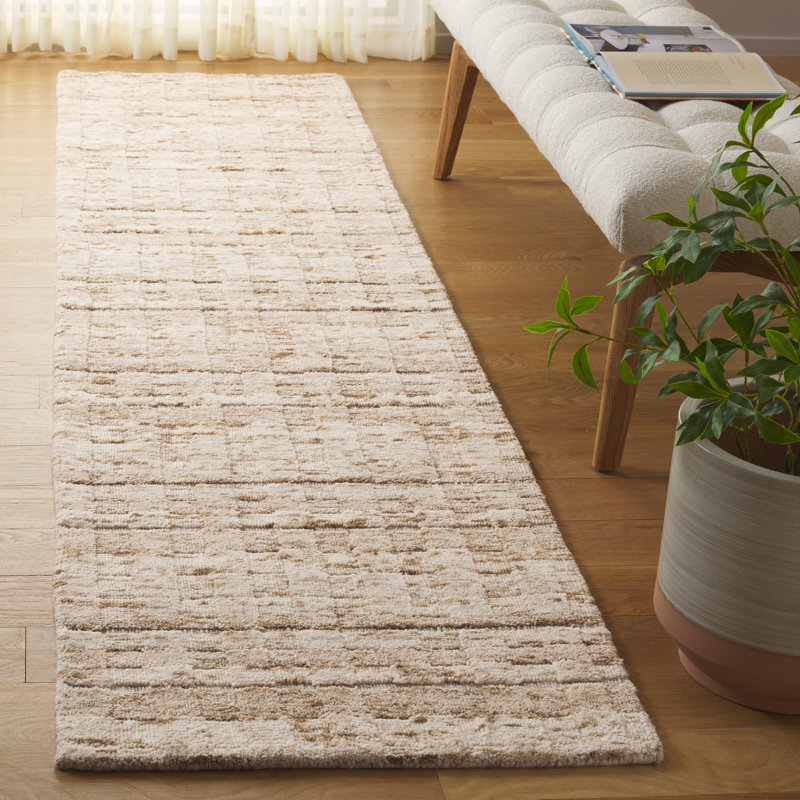 Tapis beige Element 501, Tapis de couloir 2 pi 3 po x 9 pi