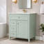 Meuble-lavabo simple autoportant vert 30 po avec lavabo et rangement en céramique-71201392