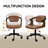 Marcus 360°Swivel Faux Leather Upholstered Home Office Task Desk Chair-951124318