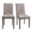 Chaise d'appoint en bois et lin rembourrée en tissu pour salon de cuisine-863978925-858512265