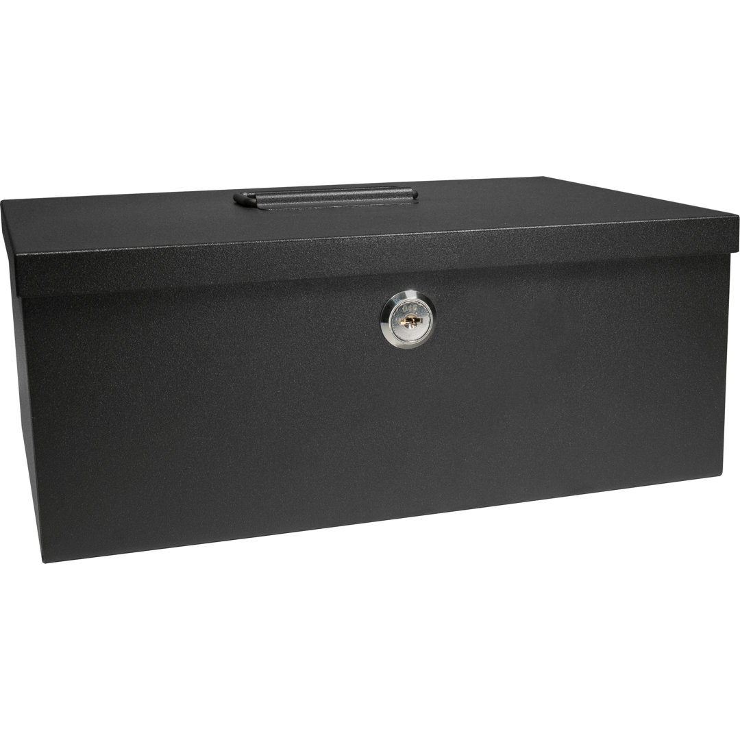 12" CASH BOX AND 6 COMPARTMENT TRAY WITH KEY LOCK Barska