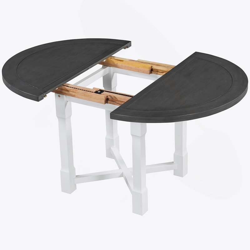 Ensemble de table de salle à manger extensible avec chaises rembourrées, idéal pour les réunions de famille et pour améliorer l'ambiance de l'espace repas.