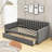 Markar Twin Size Two Drawers Upholstered Daybed-1635207098