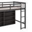 Lit mezzanine Jimmya avec 8 tablettes de rangement ouvertes et échelle intégrée-1712996407-1712996404