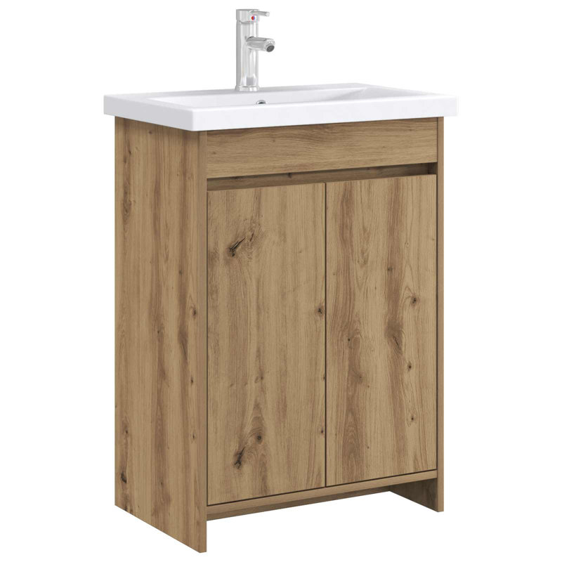 56cm Bathroom Vanity Base Only, Artisan Oak